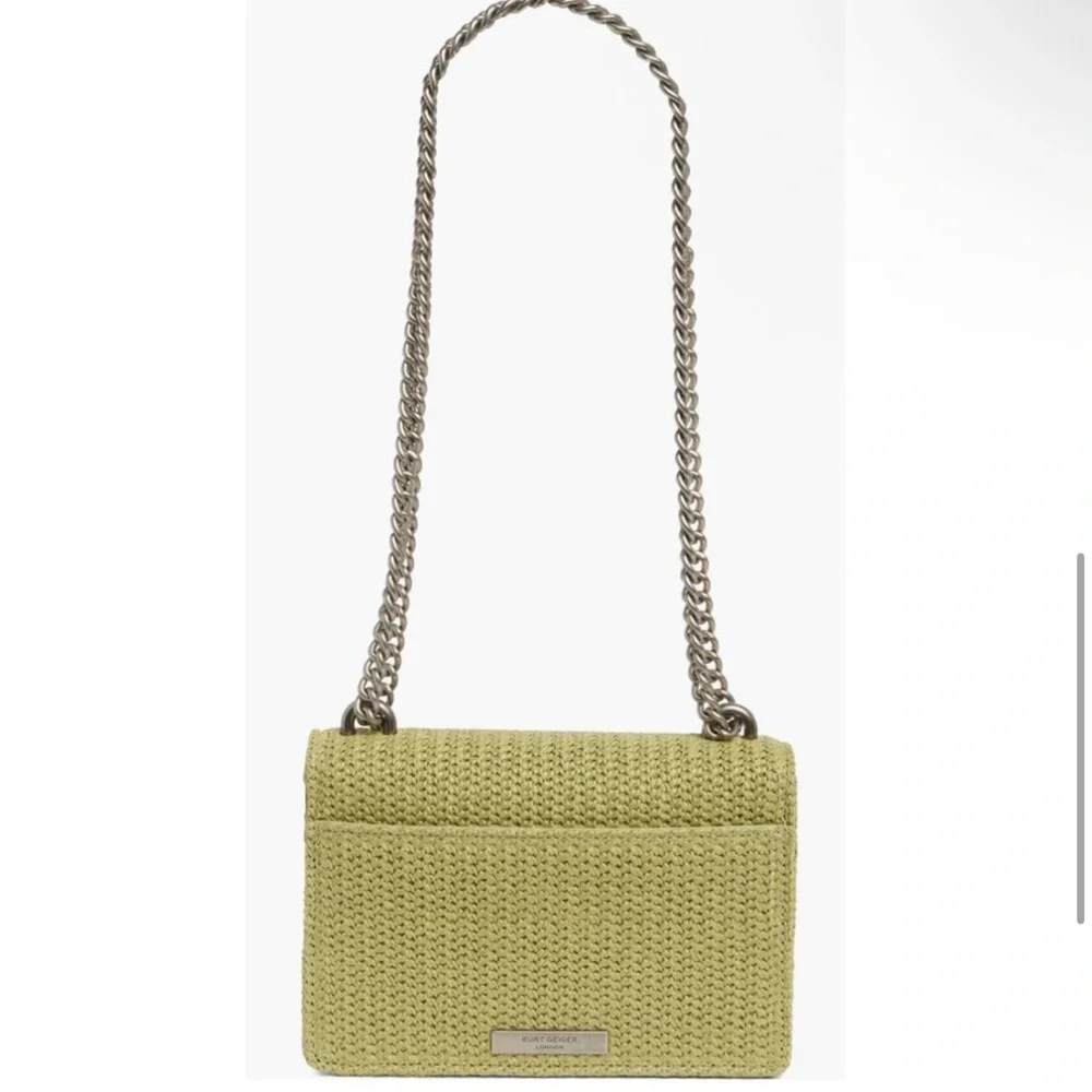 Kurt Geiger London Elegant raffia woven Crossbody Bag! NWT! NEW IN BOX! - Picture 4 of 9